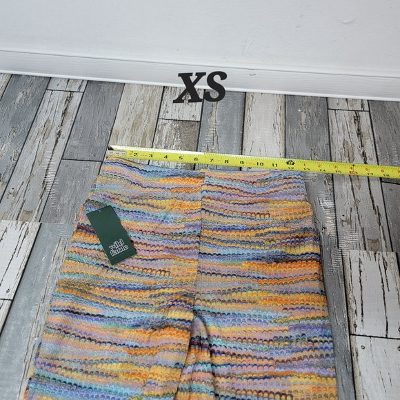 Wild Fable Mesh Flare Adaptive Yoga pants Yellow & Blue Space dye - Picture 6 of 12